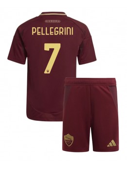 AS Roma Lorenzo Pellegrini #7 Heimtrikotsatz für Kinder 2024-25 Kurzarm (+ Kurze Hosen)